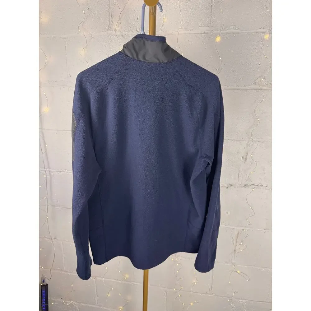 the north face men’s m flashdry fleece 1/4 zip pullover navy blue